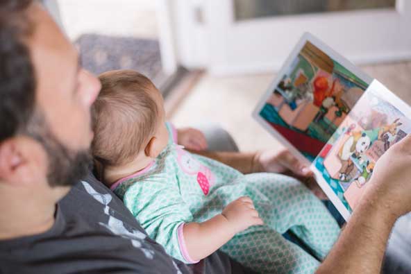baby being read to