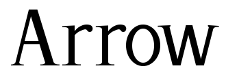 Arrow font