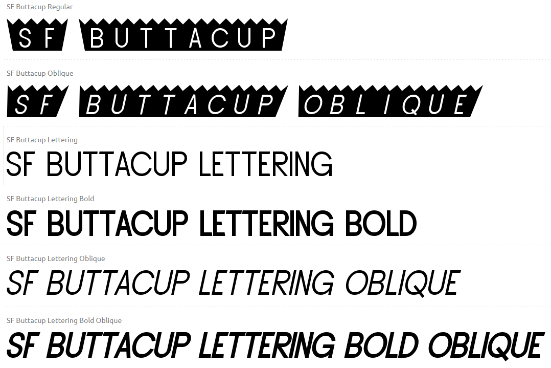 buttacup font